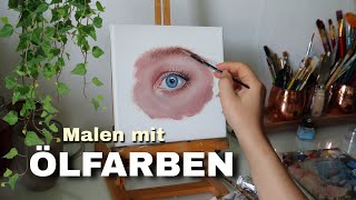 LEARNTOPAINT  Künstlerin malt das erste Mal mit Ölfarben🎨 Realtime tutorial  Creative Artpoint [upl. by Oinolopa]