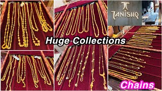 Huge Chain necklace collections from Tanishq  Chain designs  Chain necklaces  Chains  Hyderabad [upl. by Eiahpets]