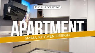 Small apartment kitchen design 2024  Foshan cabinet manufacture [upl. by Marlee]