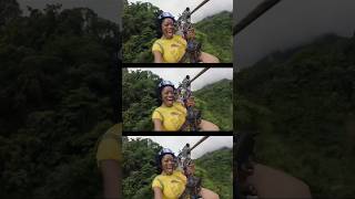 Ziplining over La Fortuna Waterfall in Costa Rica zipline LaFortuna CostaRica adventure Shorts [upl. by Harewood]