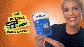 Como usar um Glicosímetro Medidor de Glicose  GTech Lite  Atualização 2022 diabetes glicemia [upl. by Aztilay]