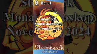 Steinbock BERUF 👷‍♀️ Horoskop November 2024 [upl. by Dorn]