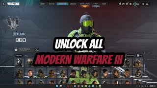 UNCUT WARZONE 3 UNLOCK ALL TOOL ✨ CoD MW3 Unlock All Camos Operators amp Skins Full Guide [upl. by Gosser]