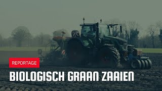 Biologisch graan zaaien met loonbedrijf Westerveld [upl. by Euqinad558]