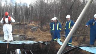 Environment Minister Renner visits Little Buffalo pipeline site  part 1 [upl. by Yanat]