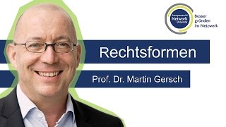 Rechtsformen  Prof Dr Martin Gersch [upl. by Uol]