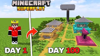 I Survived 100 Days in Minecraft Superflat World  100 Days in Minecraft Hindi [upl. by Erialb]