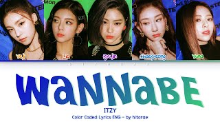 ITZY – WANNABE English Ver Color Coded Lyrics [upl. by Nomolas]