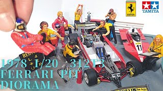 F1 1978 120 312t3 ferrari pit diorama Carlos Reutemann and Gilles Villeneuve [upl. by Arob]