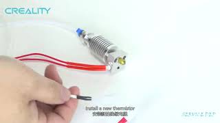 Service tutorial CR 10 V2 replace the thermistor [upl. by Anaicul]