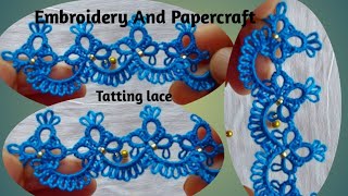 Tatting lace design tutorial for beginnersThe art of lace makingBeautiful lace making 369 [upl. by Anatolio354]