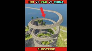 IND vs Pak😡 vs China unbelievable train challenge accepted shorts beamngdrive BeamngShorts [upl. by Laekcim]