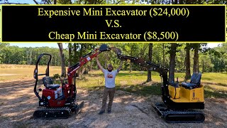 Cheap Mini Excavator VS Expensive Mini Excavator [upl. by Willner]