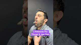 Part 1 of 2  Two Releases for Jaw  Throat Tension tmj tmd myofunctionaltherapy [upl. by Renick]