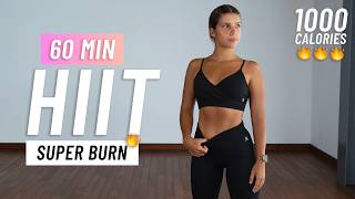 60 MIN INTENSE HIIT Workout to BURN 1000 CALORIES  Full Body Cardio At Home No Equipment [upl. by Bernarr]