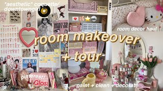 🩰⭐️ULTIMATE AESTHETIC ROOM MAKEOVERTRANSFORMATION  TOUR 2023 tiktokpinterest coquette inspired [upl. by Egdamlat557]