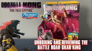 Playmates battle roar Skar king from Godzilla x Kong unboxing and review [upl. by Leahcimnhoj359]