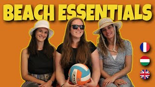 Language Variations  Beach Essentials  English French Hungarian [upl. by Ahseetal685]