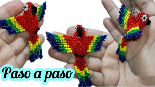 Como hacer guacamayo  loro con mostacillas [upl. by Walkling]