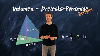 Volumen dreieckige Pyramide berechnen einfach erklärt [upl. by Ahsatsan]