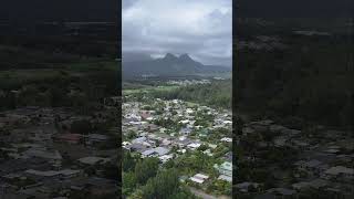 View of Mt Olomana in Waimanalo Hawaii 🛸⛰️🏘️ [upl. by Leblanc]