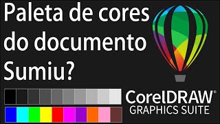 Paletas de cores de documentos do corelDraw sumiu Resolvido [upl. by Nanji]