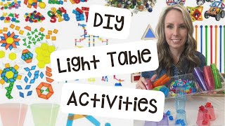 DIY Light Table Activities for Preschool Prek or Kindergarten [upl. by Eibocaj76]