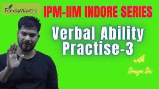 330 PM  IPM Indore 2020  Verbal Ability Practise 3  IPM Indore Preparation [upl. by Thurlow]