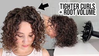 How to Diffuse for Tighter Curls amp Root Volume without Frizz  Curlsmith Defrizzion Tutorial [upl. by Ahearn150]