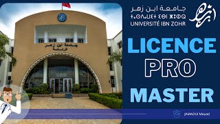 Licence pro  Master À université ibn zohr pour BAC3  BAC2 ISTA OFPPT BTS EST [upl. by Carrissa674]