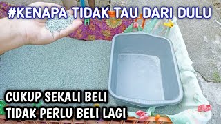 CARA HEMAT PASIR KUCING  how to save cat litter [upl. by Nessa]