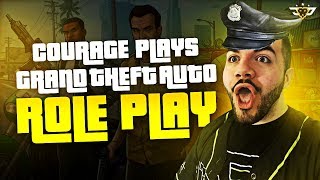 COURAGE PLAYS GTA ROLEPLAY I PUNCHED A GIRL GTA V [upl. by Atinnod]