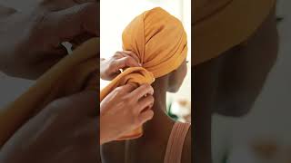 Evening Turban Tutorial Pro  Short Hair w Stylist [upl. by Mayram]