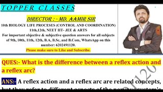 What is the difference between a reflex action and a reflex arc [upl. by Brandwein]