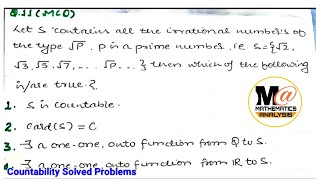 Countability  Countable and Uncountable problem  problem 11 [upl. by Dulcinea]