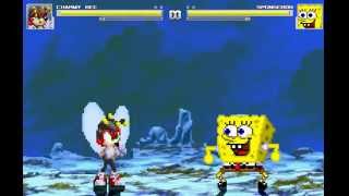 Mugen 10 Charmy Beeme vs SpongebobnewCPU [upl. by Burny]