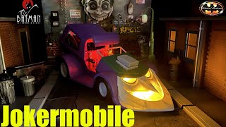 McFarlanes DC Direct BTAS Jokermobile Batman The Animated Series Joker Vehicle Review amp Comparison [upl. by Ennovyahs]