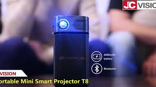 JCVISION Portable Mini Smart Projector T8 20170101 [upl. by Roddy397]