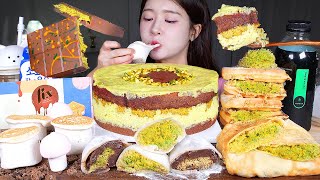 ASMR MUKBANG  두바이 모음집 💚 두바이 어디까지 먹어봤니 픽스 두바이초콜렛 두바이찹쌀떡 두바이케이크 두바이와플 두바이크레페 먹방 Dubai Dessert [upl. by Lluj]