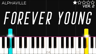 Alphaville  Forever Young  EASY Piano Tutorial [upl. by Fagen]