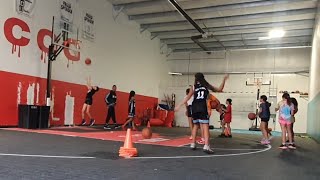 Basketball girls training session working to make layupspassing dribbling basketball teamwork [upl. by Jonny]