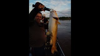 PESCARIA PANTANAL NA CHALANA AGAPE NO RIO MIRANDA  PASSO LONTRA  MS [upl. by Aerol]