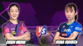 Chen Meng vs Hina Hayata WTT Table Tennis Top [upl. by Borgeson]