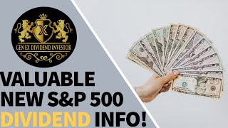 Valuable New SP500 Dividend Info [upl. by Taylor59]