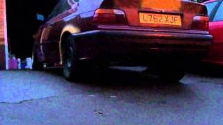 BMW e36 325i M50B25 Coupe with Longlife M3 back box muffler  exhaust sound [upl. by Britteny679]