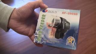 Review and Instruction for Resun AF2009D Automatic Fish Feeder for Aquarium [upl. by Jehial117]