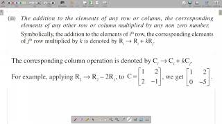 37 Elementary Operation Transformation of a Matrix [upl. by Ventre915]