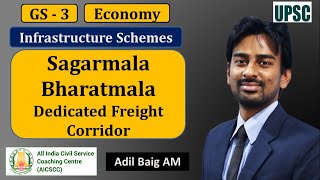 Sagarmala Bharatmala DFC  Infrastructure  GS 3 Economy  UPSC CSE Mains  Adil Baig [upl. by Alissa]