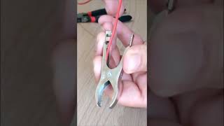 Come fissare correttamente una clip a coccodrillo al filo elettrico lifehack tools tipsandtrick [upl. by Unity]