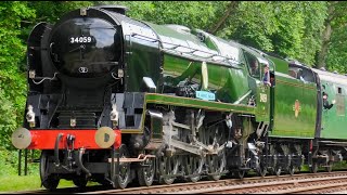 34059 Sir Archibald Sinclair  Rededication Ceremony  The Bluebell RailwaySaturday 15th June 2024 [upl. by Gaultiero]